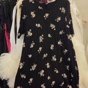 Old Navy Black Floral Mini Dress